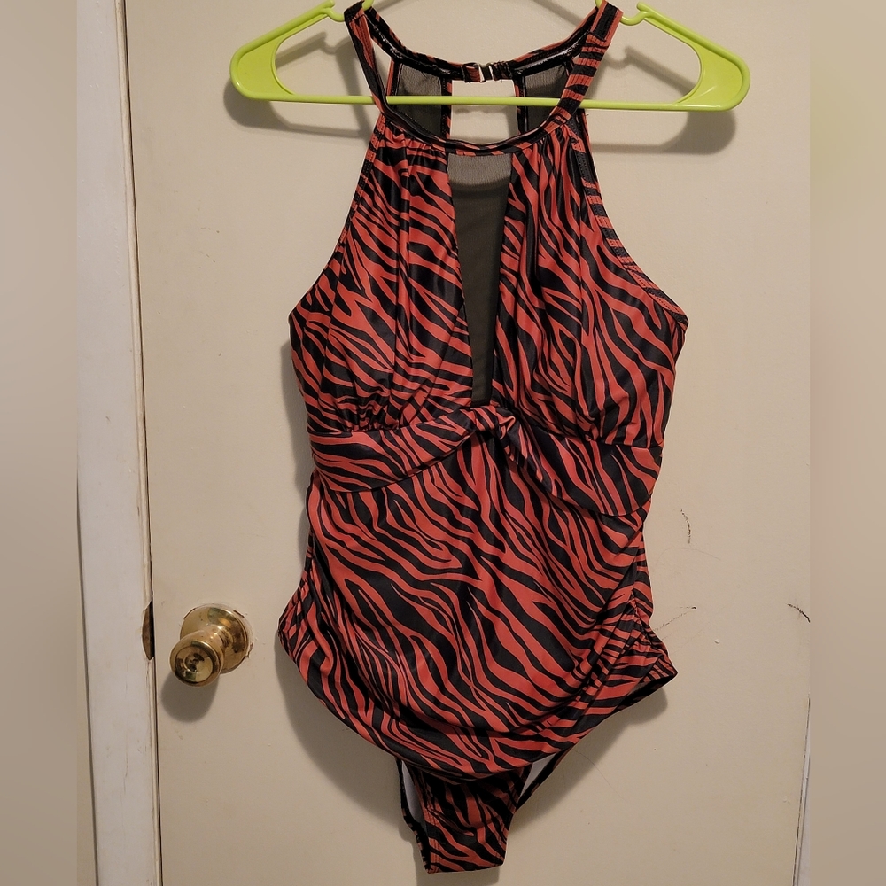 Leopard Print One Piece Swimsuit